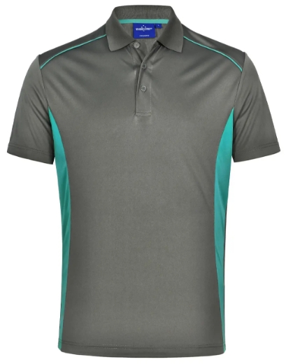 Picture of Winning Spirit, Mens Cooldry S/S Contrast Interlock Polo